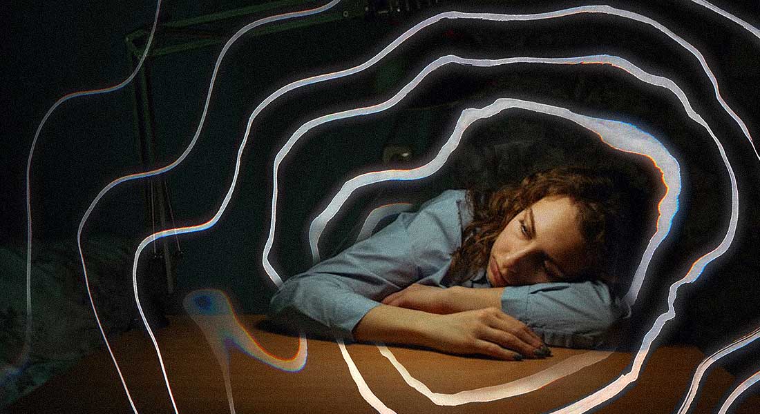 Illustration of person sleeping badly Illustration of person sleeping badly