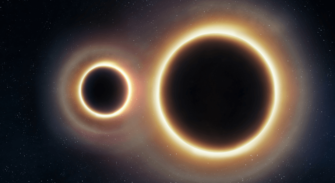 Picture of two black hole collision